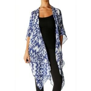 Michael Stars Open Front Printed Wrap Cover Up Size O/S Resort Vacation Summer